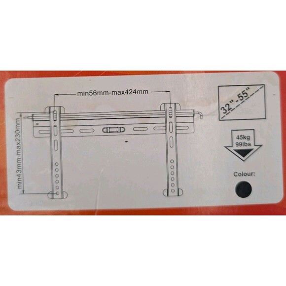 TV Wall Mount Ultra Slim Low Profile Bracket 32–55" Universal Design - Picture 5 of 6